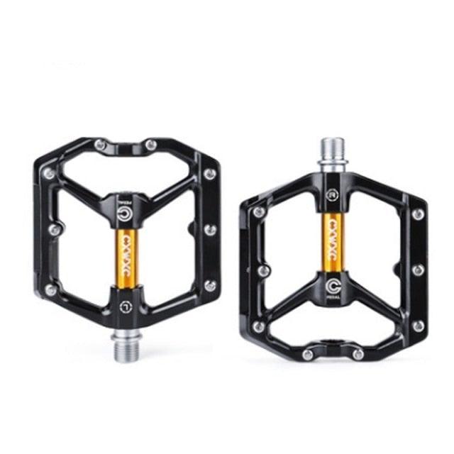 Ultralight Bicycle Pedal Road Flat Anti-slip Cycling Pedal Wide 3 Sealed Bearings Pedals Bicycle Accessories Bike Pedals Bearings Pedals for Bicycle Lightweight Bicycle Pedals For Road Bikes Stevvex
