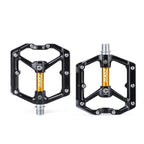 Ultralight Bicycle Pedal Road Flat Anti-slip Cycling Pedal Wide 3 Sealed Bearings Pedals Bicycle Accessories Bike Pedals Bearings Pedals for Bicycle Lightweight Bicycle Pedals For Road Bikes Stevvex
