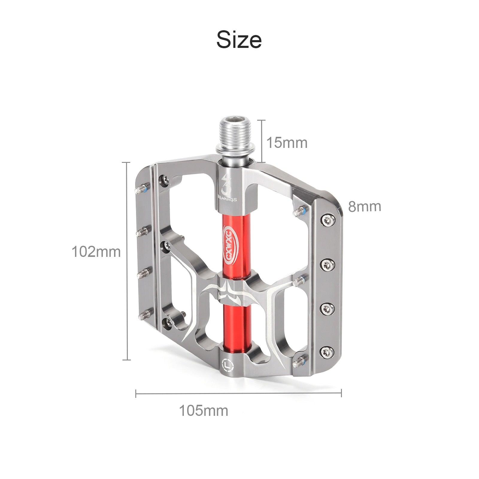 Ultralight Bicycle Pedal Road Flat Anti-slip Cycling Pedal Wide 3 Sealed Bearings Pedals Bicycle Accessories Bike Pedals Bearings Pedals for Bicycle Lightweight Bicycle Pedals For Road Bikes Stevvex