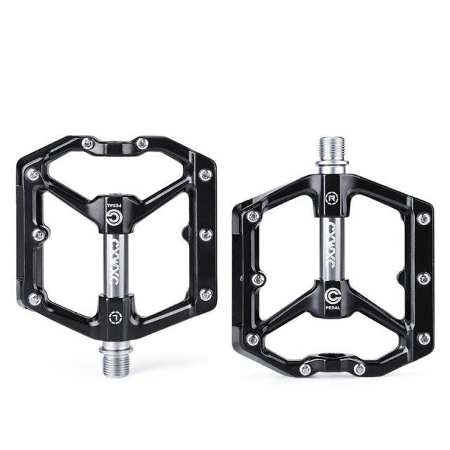 Ultralight Bicycle Pedal Road Flat Anti-slip Cycling Pedal Wide 3 Sealed Bearings Pedals Bicycle Accessories Bike Pedals Bearings Pedals for Bicycle Lightweight Bicycle Pedals For Road Bikes Stevvex