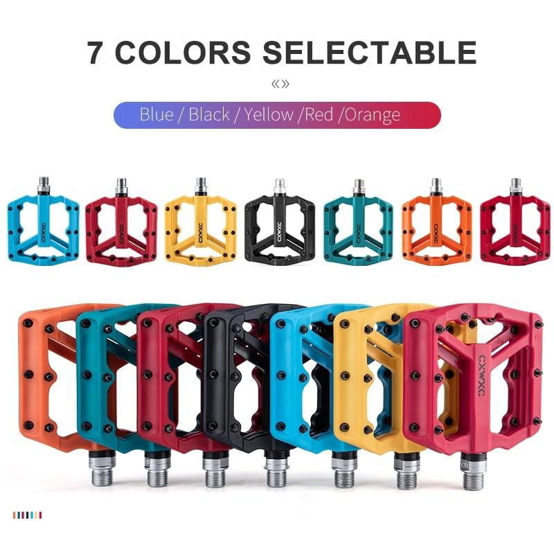 Ultralight Flat  Pedals Nylon Bicycle Pedal Mountain Bike Platform Pedals 3 Sealed Bearings Cycling Pedals For Bicycle Mountain Bike Pedals Pedals Bicycle Flat Pedals Bearing Lightweight Platform For Road Mountain Bike Stevvex