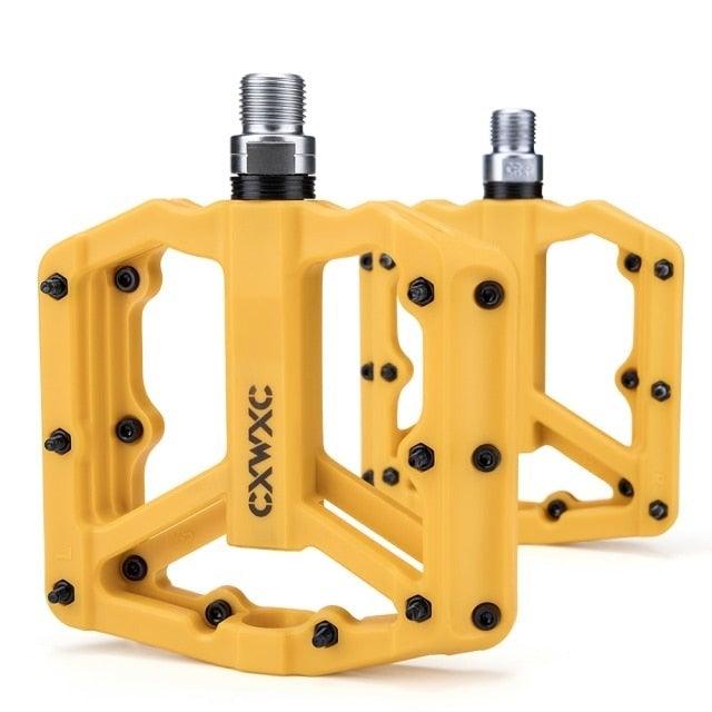 Ultralight Flat  Pedals Nylon Bicycle Pedal Mountain Bike Platform Pedals 3 Sealed Bearings Cycling Pedals For Bicycle Mountain Bike Pedals Pedals Bicycle Flat Pedals Bearing Lightweight Platform For Road Mountain Bike Stevvex