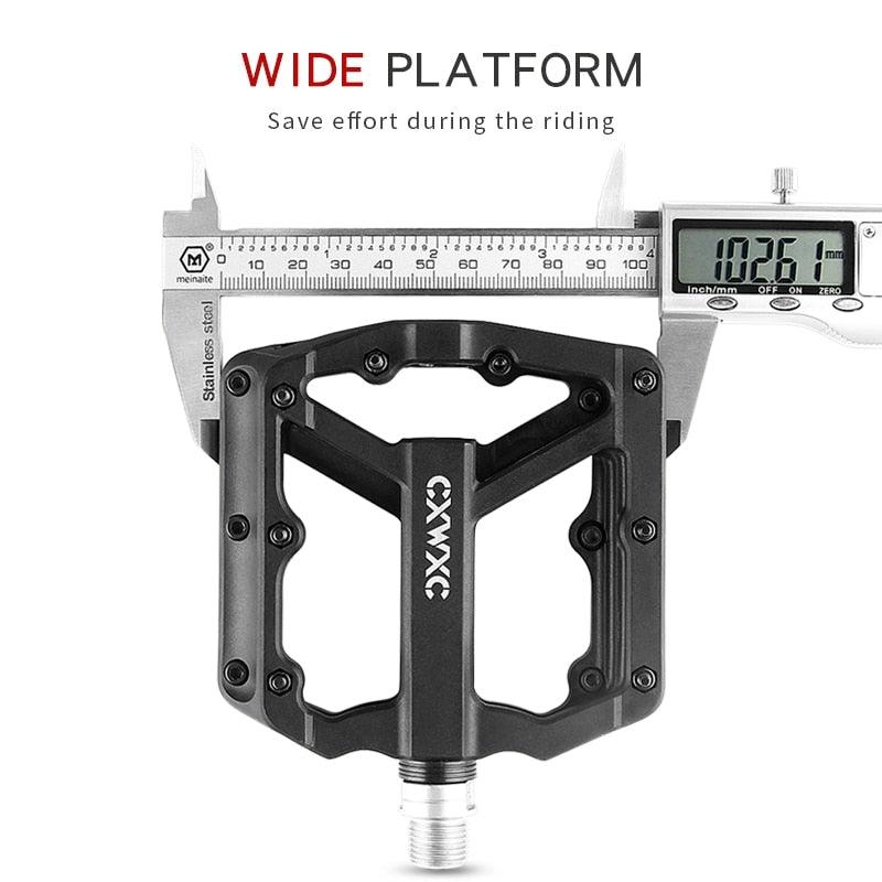 Ultralight Flat  Pedals Nylon Bicycle Pedal Mountain Bike Platform Pedals 3 Sealed Bearings Cycling Pedals For Bicycle Mountain Bike Pedals Pedals Bicycle Flat Pedals Bearing Lightweight Platform For Road Mountain Bike Stevvex
