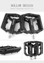 Ultralight Flat  Pedals Nylon Bicycle Pedal Mountain Bike Platform Pedals 3 Sealed Bearings Cycling Pedals For Bicycle Mountain Bike Pedals Pedals Bicycle Flat Pedals Bearing Lightweight Platform For Road Mountain Bike Stevvex