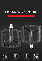 Ultralight Flat  Pedals Nylon Bicycle Pedal Mountain Bike Platform Pedals 3 Sealed Bearings Cycling Pedals For Bicycle Mountain Bike Pedals Pedals Bicycle Flat Pedals Bearing Lightweight Platform For Road Mountain Bike Stevvex