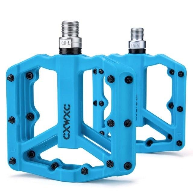 Ultralight Flat  Pedals Nylon Bicycle Pedal Mountain Bike Platform Pedals 3 Sealed Bearings Cycling Pedals For Bicycle Mountain Bike Pedals Pedals Bicycle Flat Pedals Bearing Lightweight Platform For Road Mountain Bike Stevvex