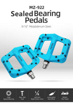 Ultralight Seal Bearings Bicycle Bike Pedals Cycling Nylon Road Pedals Flat Platform Bicycle Parts Accessories Mountain Bike Pedals Ultra Strong Machined Bicycle Flat Alloy Pedals Non-Slip Stevvex