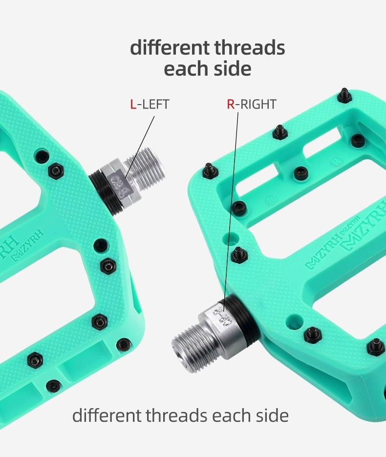 Ultralight Seal Bearings Bicycle Bike Pedals Cycling Nylon Road Pedals Flat Platform Bicycle Parts Accessories Mountain Bike Pedals Ultra Strong Machined Bicycle Flat Alloy Pedals Non-Slip Stevvex