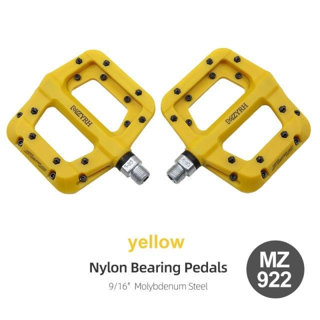 Ultralight Seal Bearings Bicycle Bike Pedals Cycling Nylon Road Pedals Flat Platform Bicycle Parts Accessories Mountain Bike Pedals Ultra Strong Machined Bicycle Flat Alloy Pedals Non-Slip Stevvex