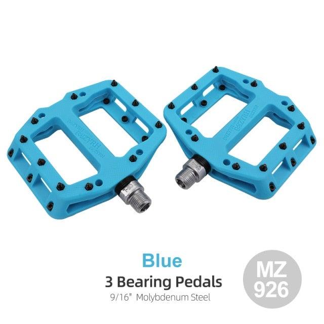 Ultralight Seal Bearings Bicycle Bike Pedals Cycling Nylon Road Pedals Flat Platform Bicycle Parts Accessories Mountain Bike Pedals Ultra Strong Machined Bicycle Flat Alloy Pedals Non-Slip Stevvex