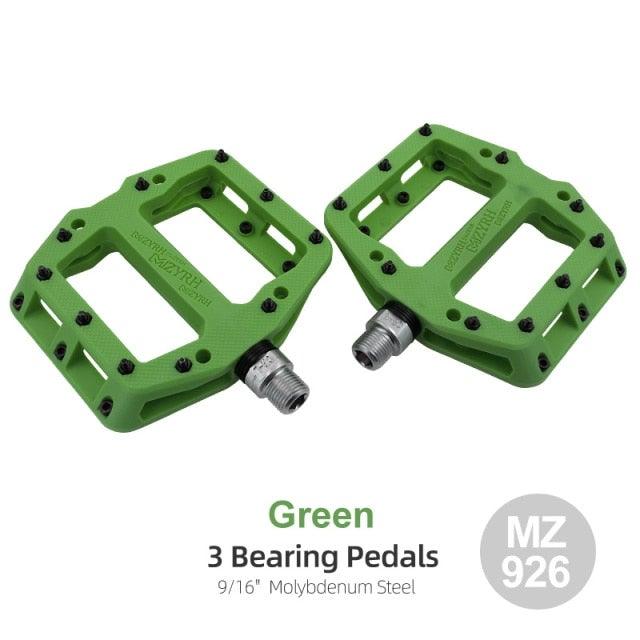 Ultralight Seal Bearings Bicycle Bike Pedals Cycling Nylon Road Pedals Flat Platform Bicycle Parts Accessories Mountain Bike Pedals Ultra Strong Machined Bicycle Flat Alloy Pedals Non-Slip Stevvex