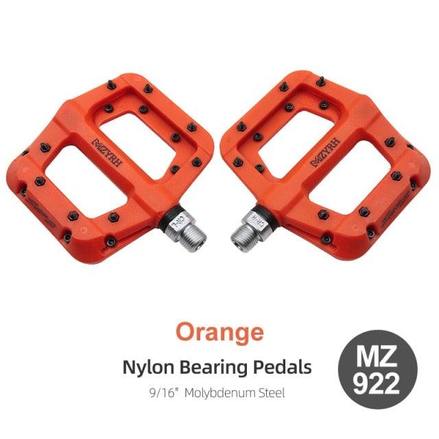 Ultralight Seal Bearings Bicycle Bike Pedals Cycling Nylon Road Pedals Flat Platform Bicycle Parts Accessories Mountain Bike Pedals Ultra Strong Machined Bicycle Flat Alloy Pedals Non-Slip Stevvex