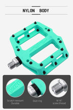 Ultralight Seal Bearings Bicycle Bike Pedals Cycling Nylon Road Pedals Flat Platform Bicycle Parts Accessories Mountain Bike Pedals Ultra Strong Machined Bicycle Flat Alloy Pedals Non-Slip Stevvex