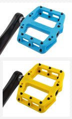 Ultralight Seal Bearings Bicycle Bike Pedals Cycling Nylon Road Pedals Flat Platform Bicycle Parts Accessories Mountain Bike Pedals Ultra Strong Machined Bicycle Flat Alloy Pedals Non-Slip Stevvex