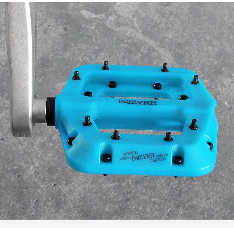 Ultralight Seal Bearings Bicycle Bike Pedals Cycling Nylon Road Pedals Flat Platform Bicycle Parts Accessories Mountain Bike Pedals Ultra Strong Machined Bicycle Flat Alloy Pedals Non-Slip Stevvex