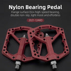 Ultralight Seal Bearings Bicycle Bike Pedals Cycling Nylon Road Pedals Flat Platform Bicycle Parts Accessories Pedals Mountain Bike Pedals Lightweight Nylon Fiber Bicycle Platform Pedals For Mountain Bike Stevvex
