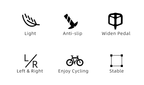 Ultralight Seal Bearings Bicycle Bike Pedals Cycling Nylon Road Pedals Flat Platform Bicycle Parts Accessories Pedals Mountain Bike Pedals Lightweight Nylon Fiber Bicycle Platform Pedals For Mountain Bike Stevvex