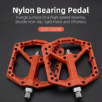 Ultralight Seal Bearings Bicycle Bike Pedals Cycling Nylon Road Pedals Flat Platform Bicycle Parts Accessories Pedals Mountain Bike Pedals Lightweight Nylon Fiber Bicycle Platform Pedals For Mountain Bike Stevvex