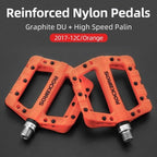 Ultralight Seal Bearings Bicycle Bike Pedals Cycling Nylon Road Pedals Flat Platform Bicycle Parts Accessories Pedals Mountain Bike Pedals Lightweight Nylon Fiber Bicycle Platform Pedals For Mountain Bike Stevvex