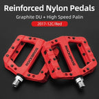 Ultralight Seal Bearings Bicycle Bike Pedals Cycling Nylon Road Pedals Flat Platform Bicycle Parts Accessories Pedals Mountain Bike Pedals Lightweight Nylon Fiber Bicycle Platform Pedals For Mountain Bike Stevvex