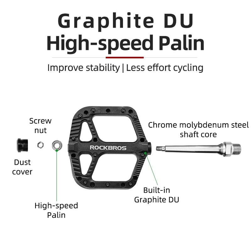 Ultralight Seal Bearings Bicycle Bike Pedals Cycling Nylon Road Pedals Flat Platform Bicycle Parts Accessories Pedals Mountain Bike Pedals Lightweight Nylon Fiber Bicycle Platform Pedals For Mountain Bike Stevvex