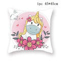 Unicorn Cushion Cover Decor Sofa Cushion Case Bed Pillow Cover Home Party Decoration Unicorn Birthday Decor Pillow Covers Cute Girls Pillow Beautiful Pink Girl Pillow Case Stevvex