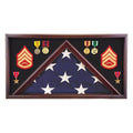 Oak 5 X 9.5 Flag Memorial Case Military Uniform Fabric - No more fabric uniform. The Military Gift Store