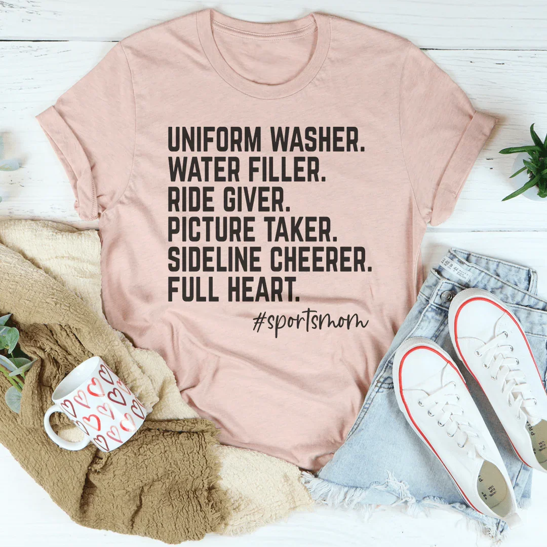 Sports Mom Tee Peachy Sunday