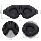 Unique 3D Contoured Cup Blindfold Concave Molded Night Sleep Mask Upgraded Eye Cover With Adjustable Strap Eye Pillow Soft Comfy Eye Shade For Nap Travel Night Shift Stevvex