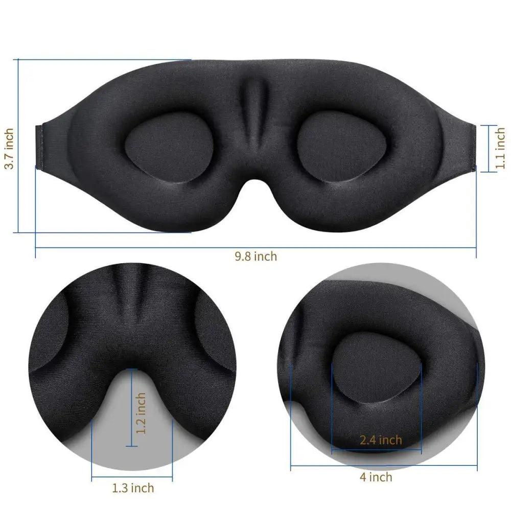 Unique 3D Contoured Cup Blindfold Concave Molded Night Sleep Mask Upgraded Eye Cover With Adjustable Strap Eye Pillow Soft Comfy Eye Shade For Nap Travel Night Shift Stevvex