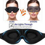 Unique 3D Contoured Cup Blindfold Concave Molded Night Sleep Mask Upgraded Eye Cover With Adjustable Strap Eye Pillow Soft Comfy Eye Shade For Nap Travel Night Shift Stevvex