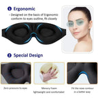 Unique 3D Contoured Cup Blindfold Concave Molded Night Sleep Mask Upgraded Eye Cover With Adjustable Strap Eye Pillow Soft Comfy Eye Shade For Nap Travel Night Shift Stevvex