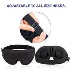 Unique 3D Contoured Cup Blindfold Concave Molded Night Sleep Mask Upgraded Eye Cover With Adjustable Strap Eye Pillow Soft Comfy Eye Shade For Nap Travel Night Shift Stevvex