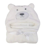 Unique Bear Shaped Baby Hooded Bathrobe Trendy Soft Baby Blanket Baby Bath Towel Cartoon Patter Towel Stevvex