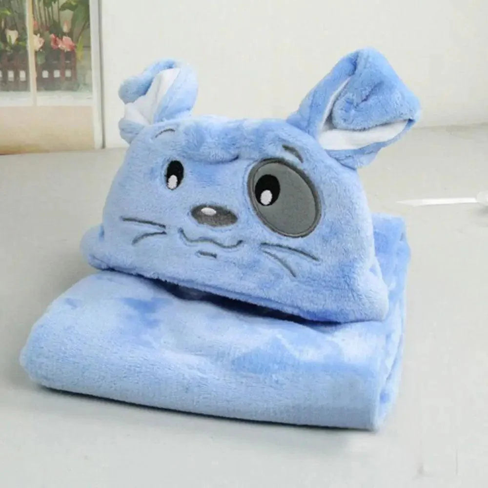 Unique Bear Shaped Baby Hooded Bathrobe Trendy Soft Baby Blanket Baby Bath Towel Cartoon Patter Towel Stevvex