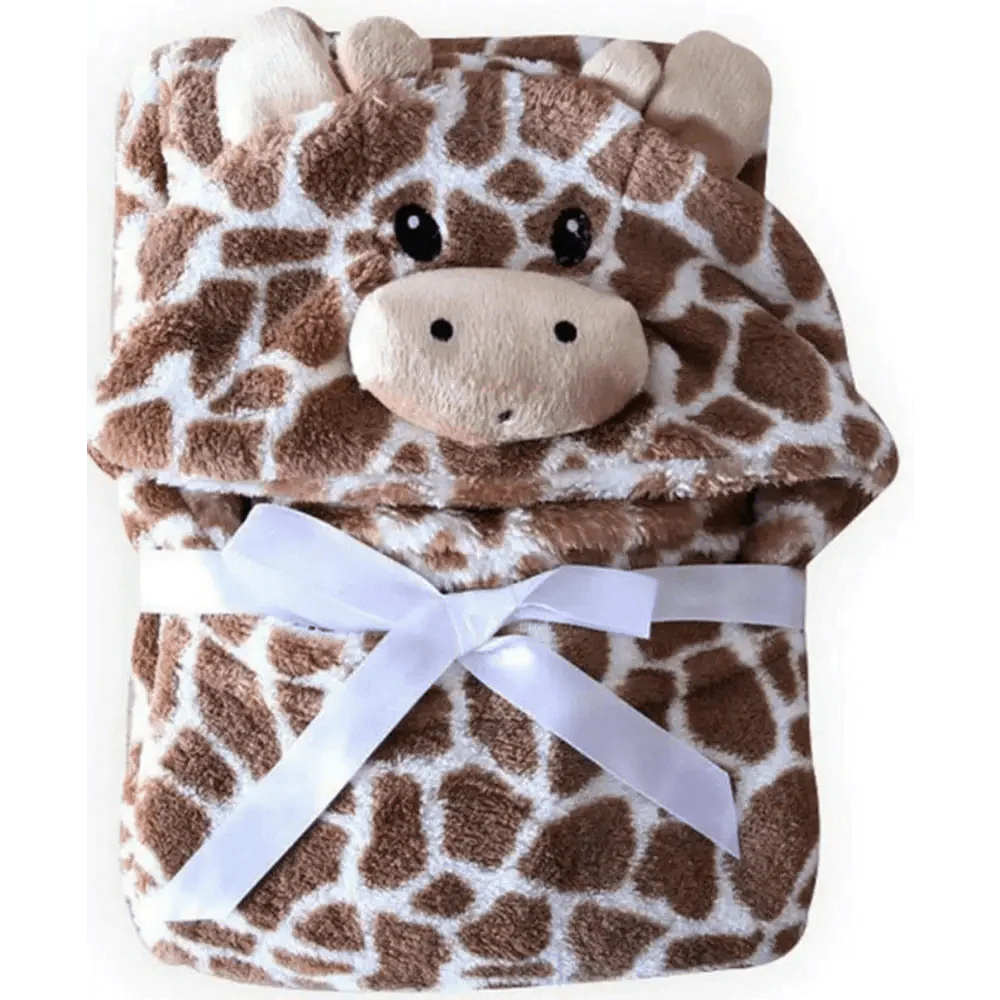 Unique Bear Shaped Baby Hooded Bathrobe Trendy Soft Baby Blanket Baby Bath Towel Cartoon Patter Towel Stevvex