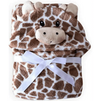 Unique Bear Shaped Baby Hooded Bathrobe Trendy Soft Baby Blanket Baby Bath Towel Cartoon Patter Towel Stevvex