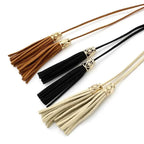 Unique Classic PU Leather Tie Strap Waist Belt For Women Modern Rope Style Design Ladies Waistbands Stevvex