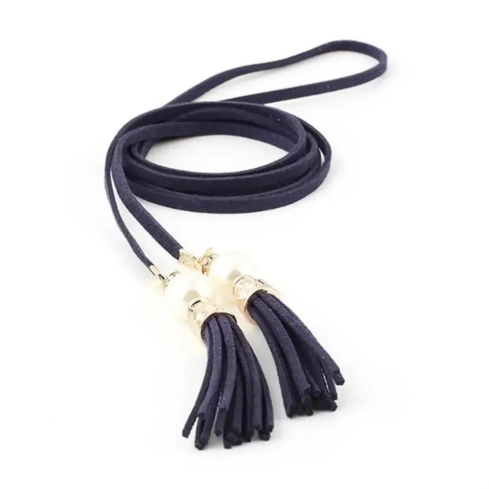 Unique Classic PU Leather Tie Strap Waist Belt For Women Modern Rope Style Design Ladies Waistbands Stevvex