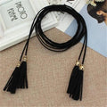 Unique Classic PU Leather Tie Strap Waist Belt For Women Modern Rope Style Design Ladies Waistbands Stevvex