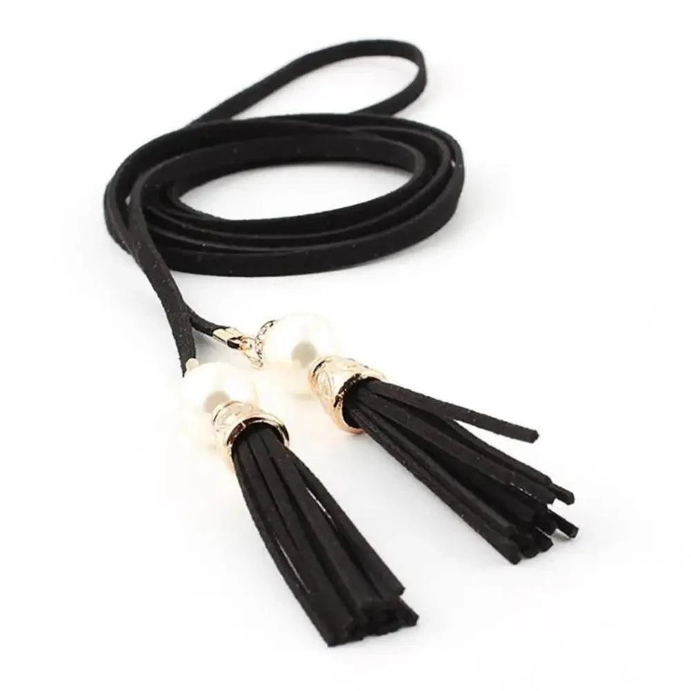 Unique Classic PU Leather Tie Strap Waist Belt For Women Modern Rope Style Design Ladies Waistbands Stevvex