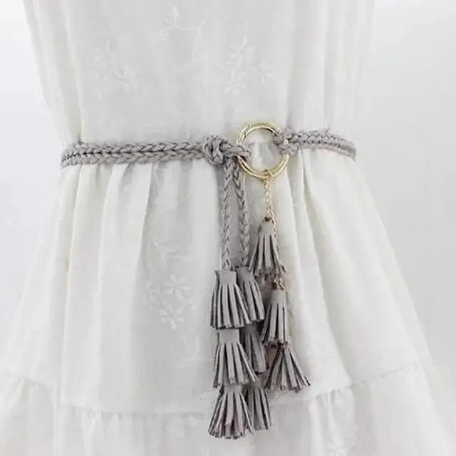 Unique Classic PU Leather Tie Strap Waist Belt For Women Modern Rope Style Design Ladies Waistbands Stevvex
