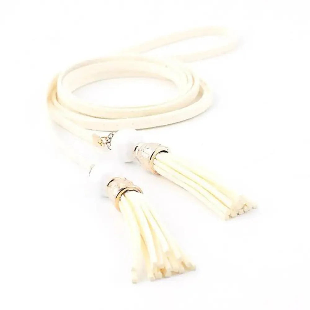 Unique Classic PU Leather Tie Strap Waist Belt For Women Modern Rope Style Design Ladies Waistbands Stevvex