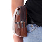 Unique Cross Body Shoulder Bag  Classic Texture Creative Delicate Design  PU Leather Fanny Waist Bag Elegant  Mobile Phone Belt Bum Pouch Stevvex