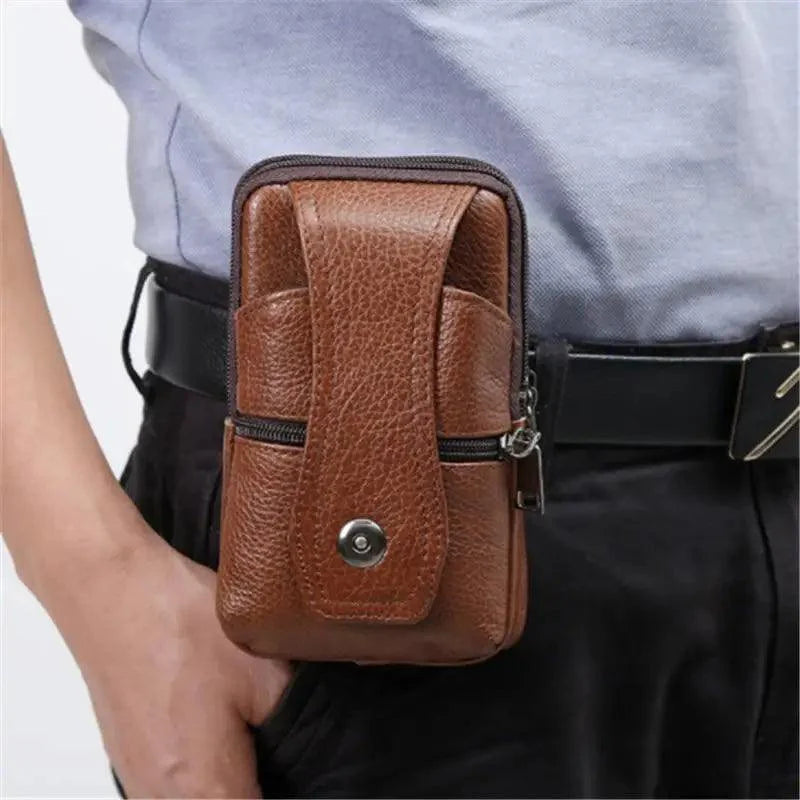 Unique Cross Body Shoulder Bag  Classic Texture Creative Delicate Design  PU Leather Fanny Waist Bag Elegant  Mobile Phone Belt Bum Pouch Stevvex