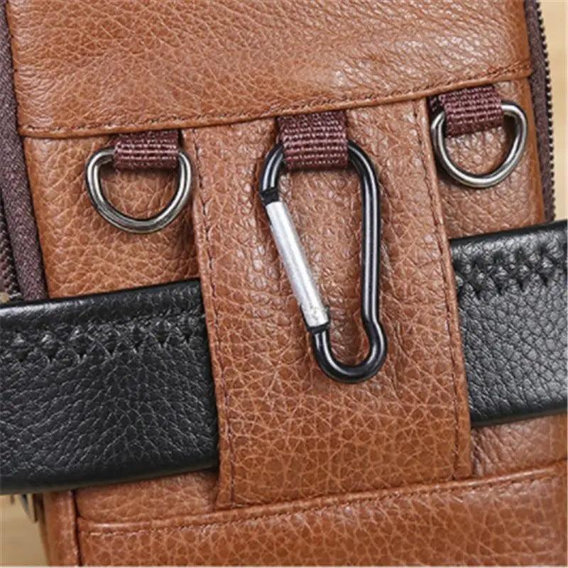 Unique Cross Body Shoulder Bag  Classic Texture Creative Delicate Design  PU Leather Fanny Waist Bag Elegant  Mobile Phone Belt Bum Pouch Stevvex