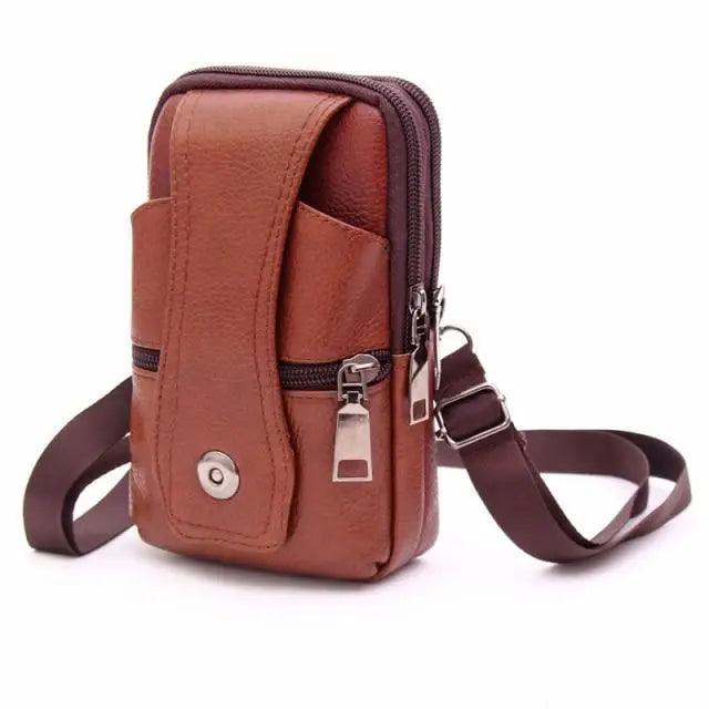 Unique Cross Body Shoulder Bag  Classic Texture Creative Delicate Design  PU Leather Fanny Waist Bag Elegant  Mobile Phone Belt Bum Pouch Stevvex