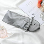 Unique Design Eyelash Embroidery Imitated Silk Sleeping Eye Masks Shading Patch Cover Blindfold With Adjustable Strap Travel Relax Eye Care Tools With Bag Stevvex