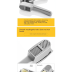 Unique Design Kitchen Household Manual Garlic Press Aluminum Alloy Garlic Maker Garlic Squeeze Garlic Press Kitchen Gadget Stevvex