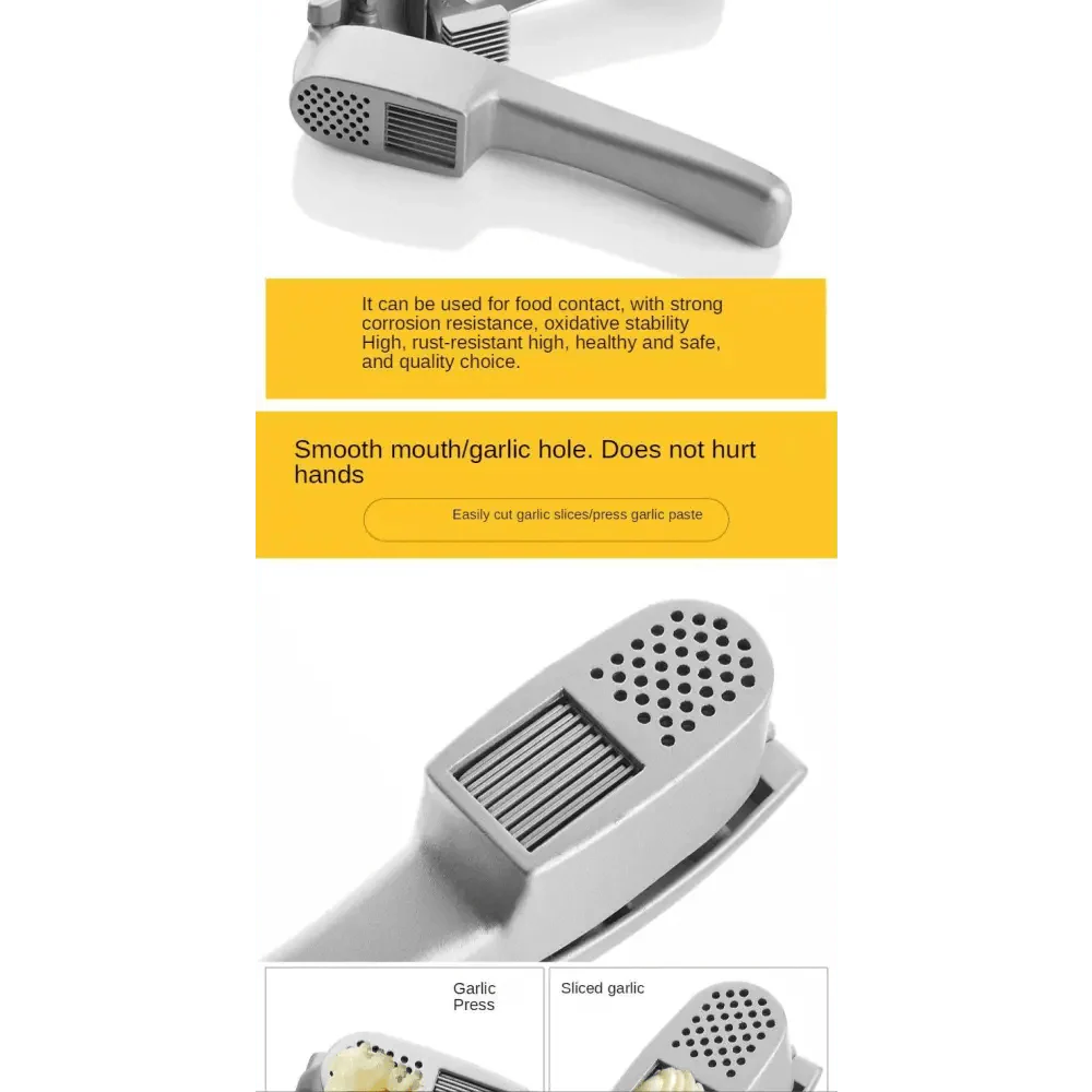 Unique Design Kitchen Household Manual Garlic Press Aluminum Alloy Garlic Maker Garlic Squeeze Garlic Press Kitchen Gadget Stevvex